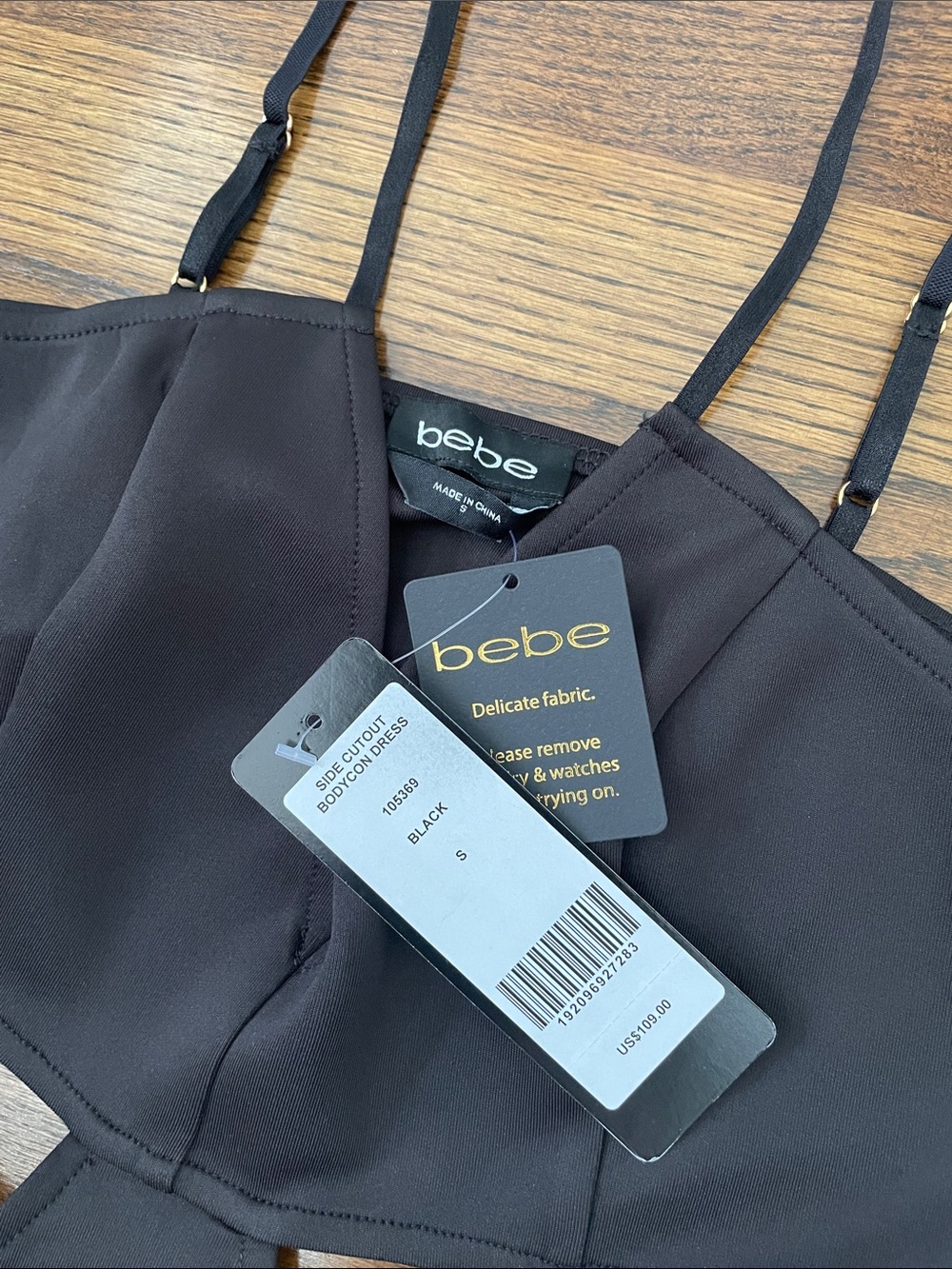 Bebe Black Side Cutout Bodycon Mini Dress - Picture 5 of 6